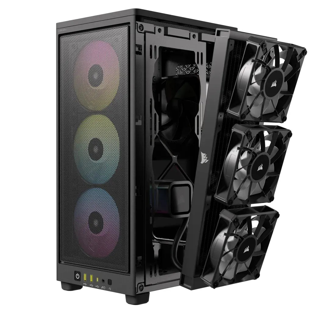 Corsair 2000D RGB AIRFLOW, Small Form Factor (SFF), PC, Black, Mini-ITX, Mesh, Multi