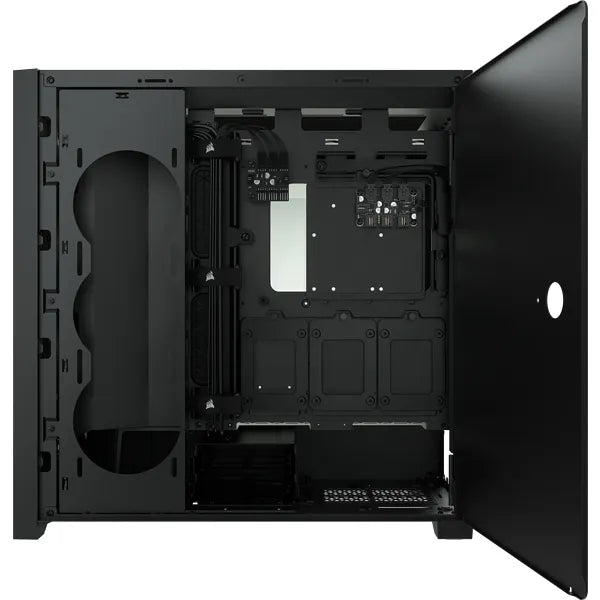 Corsair iCUE 5000X RGB, Midi Tower, PC, Plastic, Steel, Tempered glass, Black, ATX,EATX,ITX, Gaming