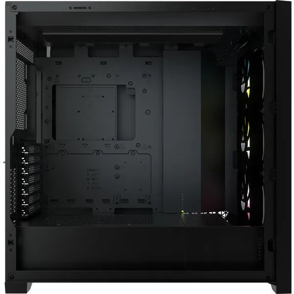 Corsair iCUE 5000X RGB, Midi Tower, PC, Plastic, Steel, Tempered glass, Black, ATX,EATX,ITX, Gaming