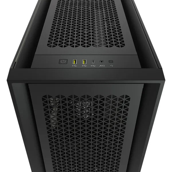 Corsair 5000D AIRFLOW, Midi Tower, PC, Plastic, Steel, Tempered glass, Black, ATX,EATX,ITX, Gaming