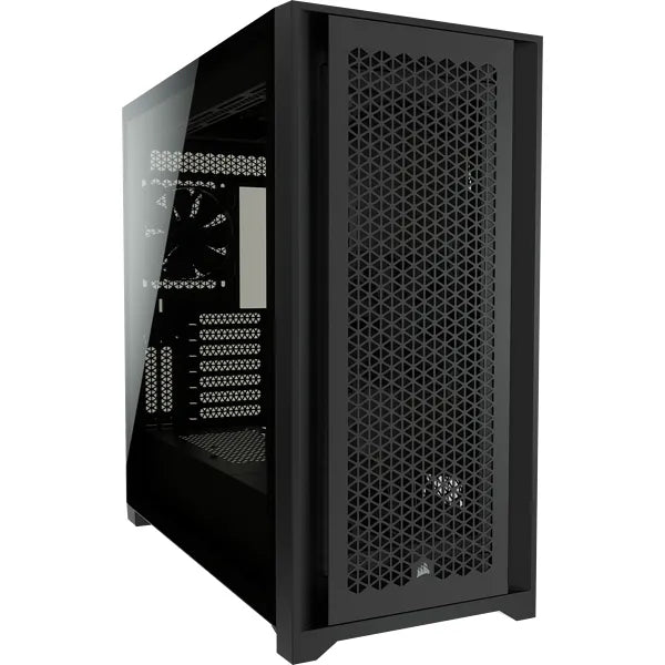 Corsair 5000D AIRFLOW, Midi Tower, PC, Plastic, Steel, Tempered glass, Black, ATX,EATX,ITX, Gaming