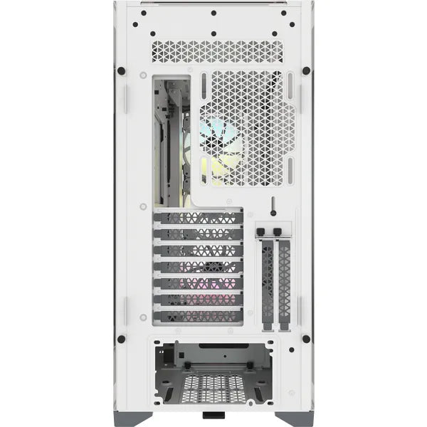 Corsair iCUE 5000X RGB, Midi Tower, PC, Plastic, Steel, Tempered glass, White, ATX,EATX,ITX, Gaming