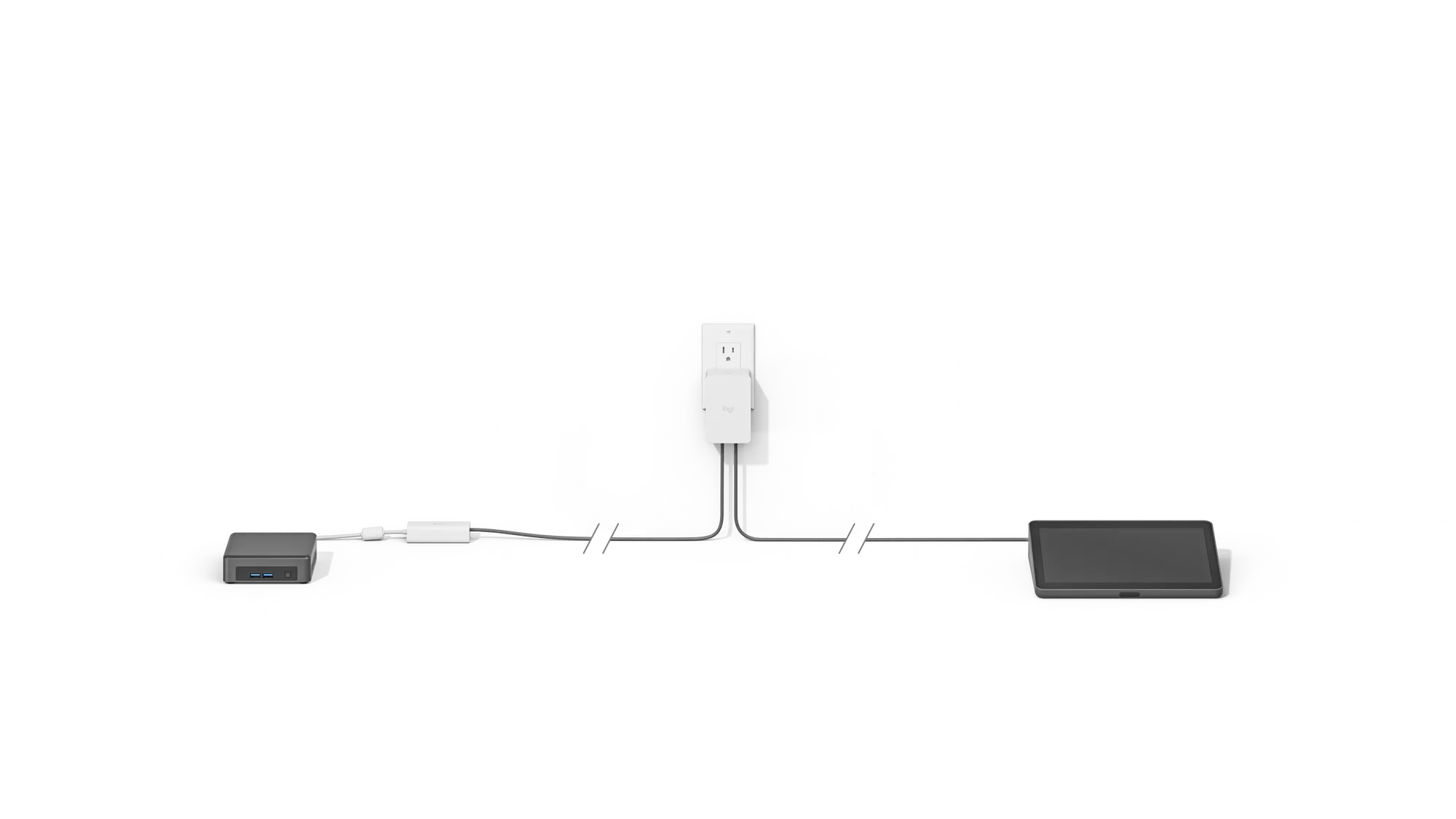 Logitech Cat5e Kit, Cat5e, Graphite, 40 m, 100 - 240 V, 83 mm, 85 mm
