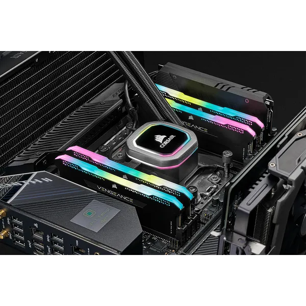 Corsair Vengeance RGB Pro CMH16GX4M2E3200C16, 16 GB, 2 x 8 GB, DDR4, 3200 MHz, 288-pin DIMM, Black