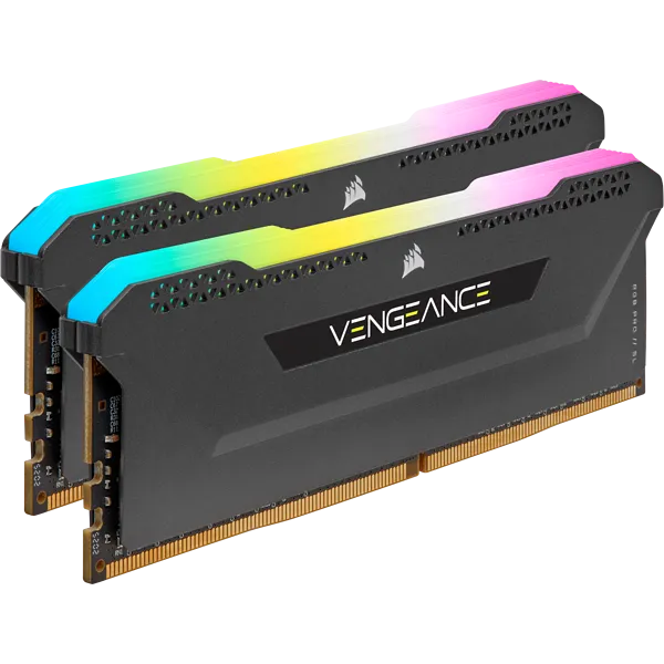 Corsair Vengeance RGB Pro CMH16GX4M2E3200C16, 16 GB, 2 x 8 GB, DDR4, 3200 MHz, 288-pin DIMM, Black