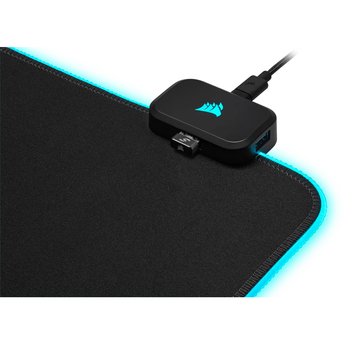 Corsair MM700 RGB, Black, Monochromatic, Rubber, USB powered, Non-slip base, Gaming mouse pad