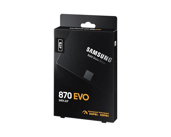 Samsung 870 EVO, 4000 GB, 2.5", 560 MB/s, 6 Gbit/s