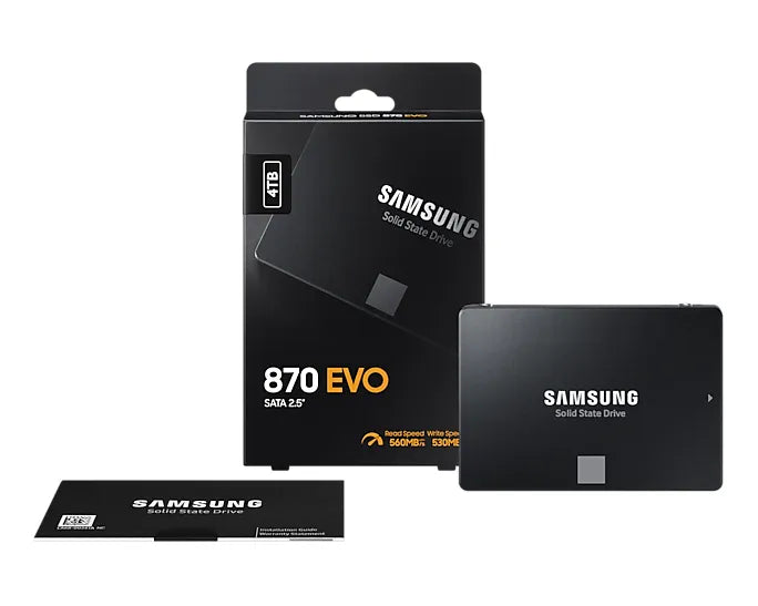 Samsung 870 EVO, 4000 GB, 2.5", 560 MB/s, 6 Gbit/s