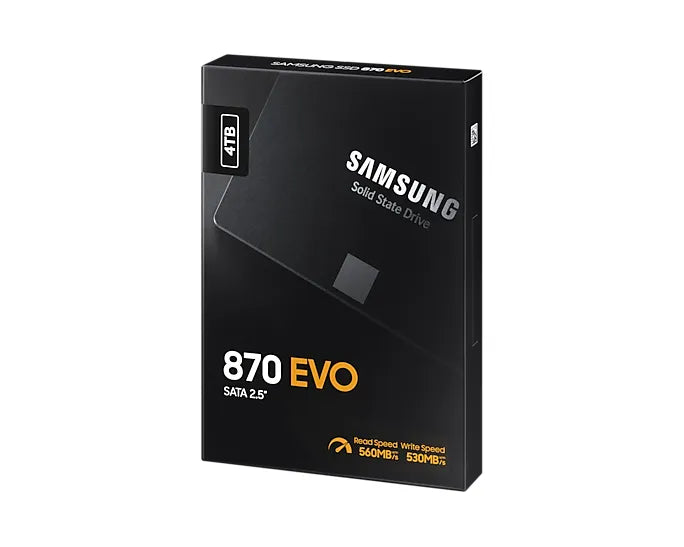 Samsung 870 EVO, 4000 GB, 2.5", 560 MB/s, 6 Gbit/s