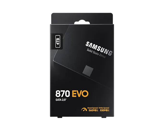 Samsung 870 EVO, 4000 GB, 2.5", 560 MB/s, 6 Gbit/s