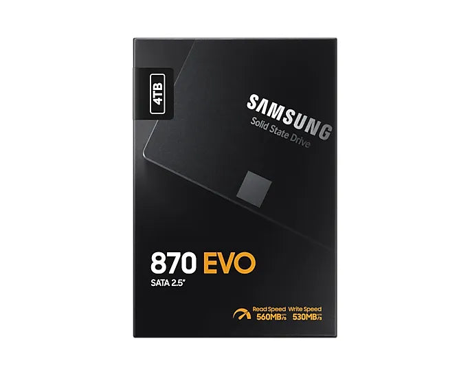 Samsung 870 EVO, 4000 GB, 2.5", 560 MB/s, 6 Gbit/s