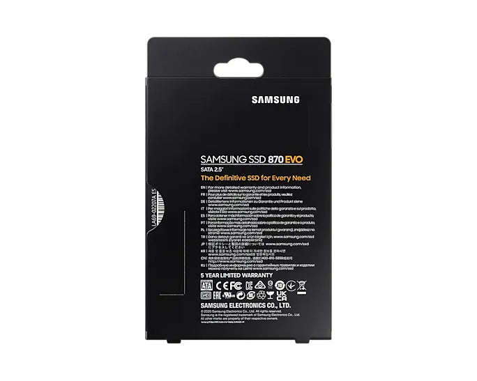 Samsung 870 EVO, 4000 GB, 2.5", 560 MB/s, 6 Gbit/s