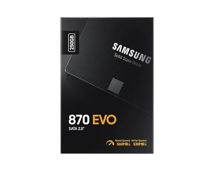 Samsung 870 EVO, 250 GB, 2.5", 560 MB/s