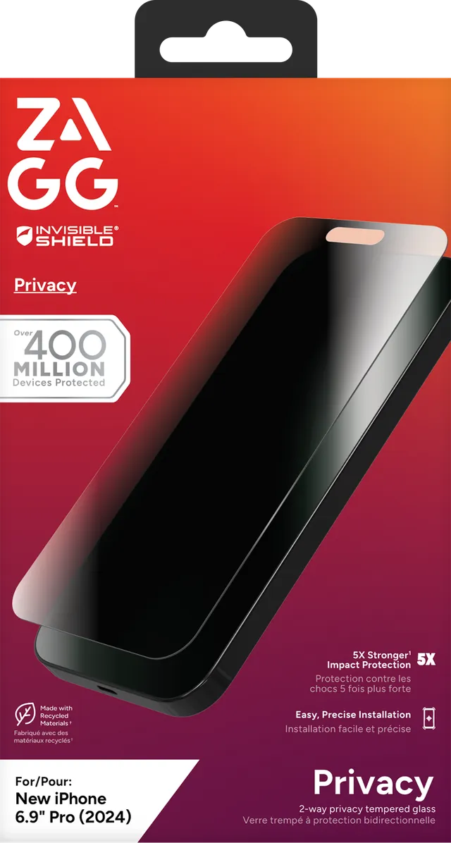 InvisibleShield Glass Elite Privacy Apple iP16 Pro Max Screen