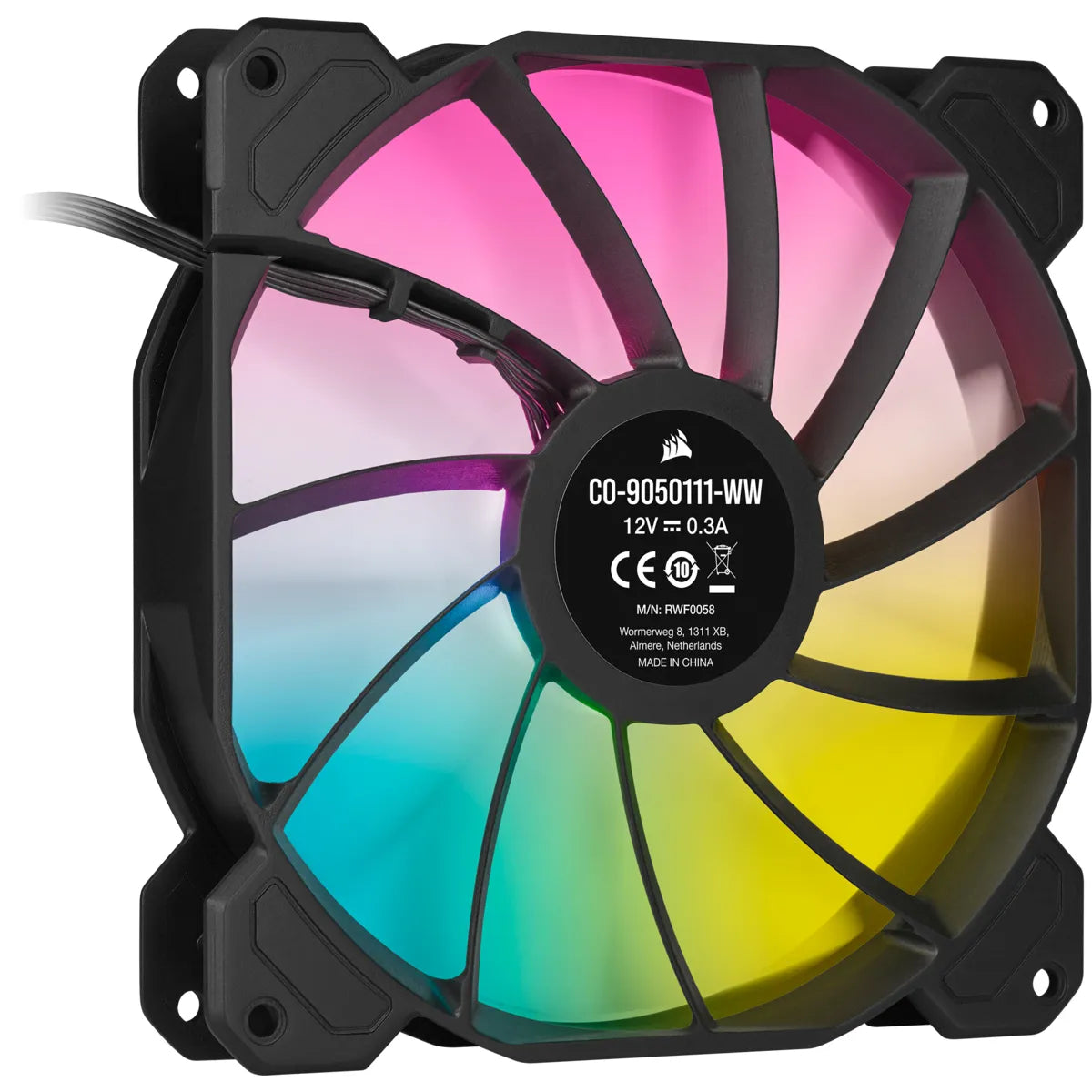 Corsair SP140 RGB ELITE, Fan, 14 cm, 450 RPM, 1200 RPM, 18 dB, 68.1 cfm