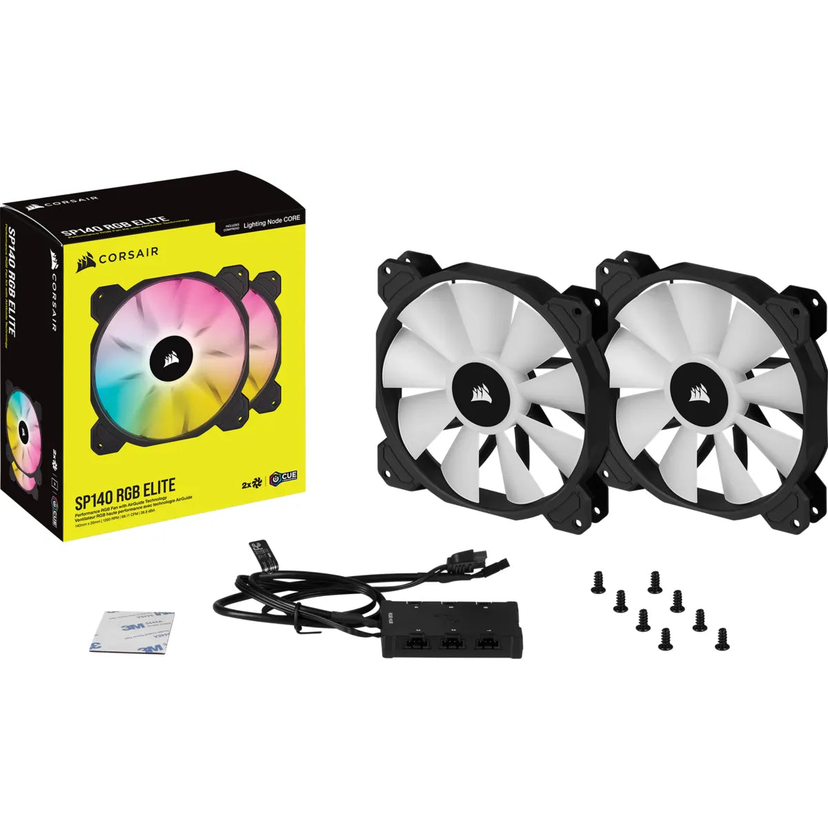 Corsair SP140 RGB ELITE, Fan, 14 cm, 450 RPM, 1200 RPM, 18 dB, 68.1 cfm