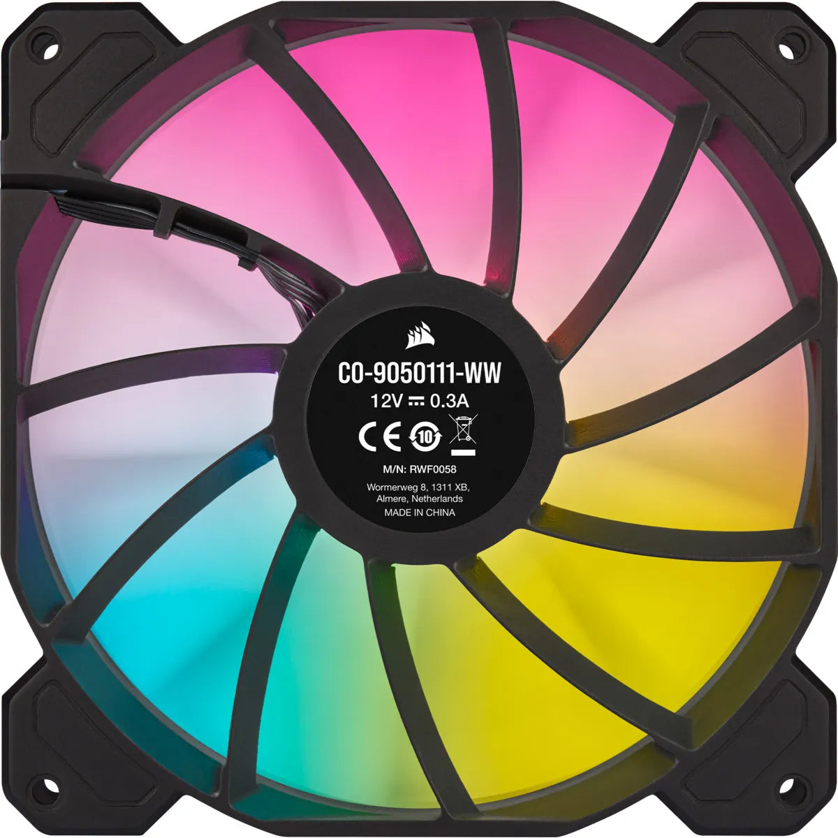 Corsair SP140 RGB ELITE, Fan, 14 cm, 450 RPM, 1200 RPM, 18 dB, 68.1 cfm