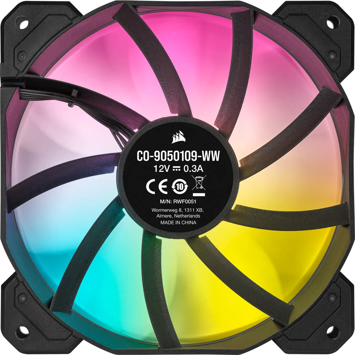 Corsair SP120 RGB ELITE, Fan, 12 cm, 400 RPM, 1500 RPM, 18 dB, 47.7 cfm