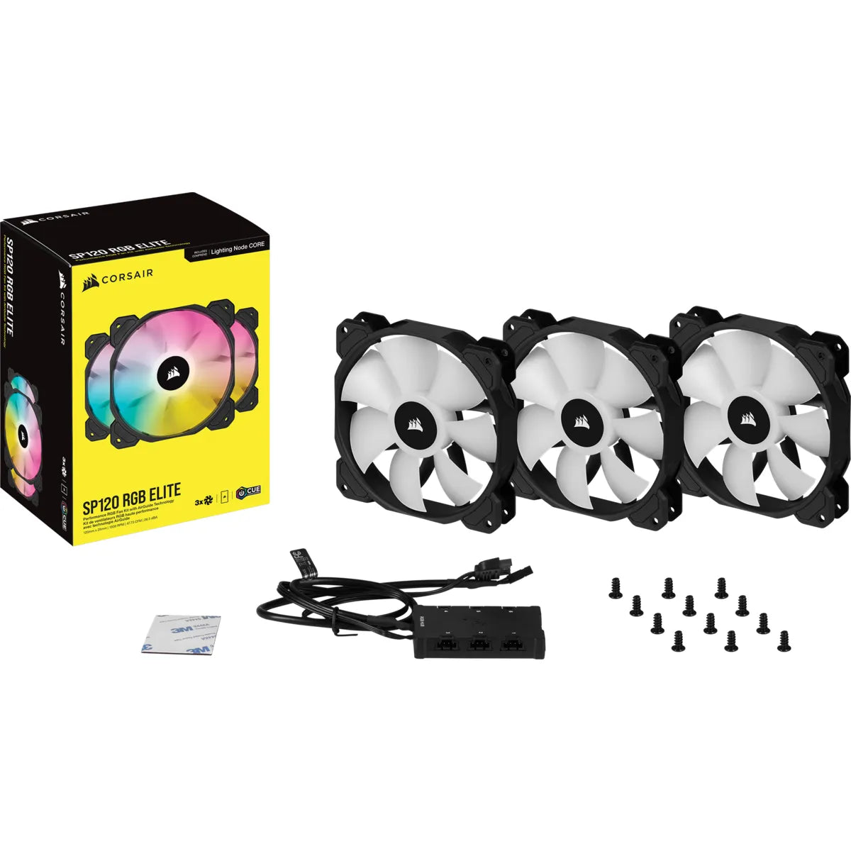 Corsair SP120 RGB ELITE, Fan, 12 cm, 400 RPM, 1500 RPM, 18 dB, 47.7 cfm