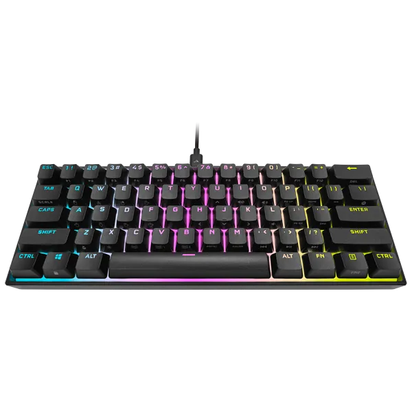 Corsair K65 RGB Mini, Wired, USB, Mechanical, QWERTY, RGB LED, Black