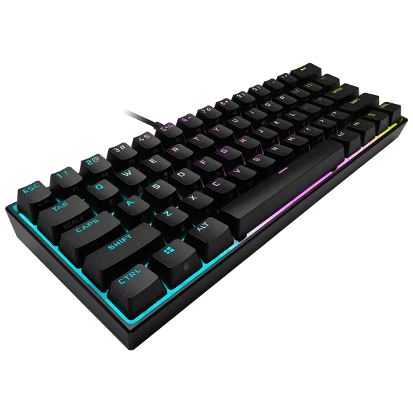 Corsair K65 RGB Mini, Wired, USB, Mechanical, QWERTY, RGB LED, Black