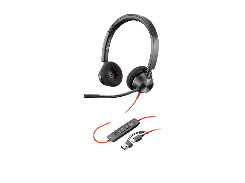 Poly BW 3320 Stereo USB-C HS +USB-C/A