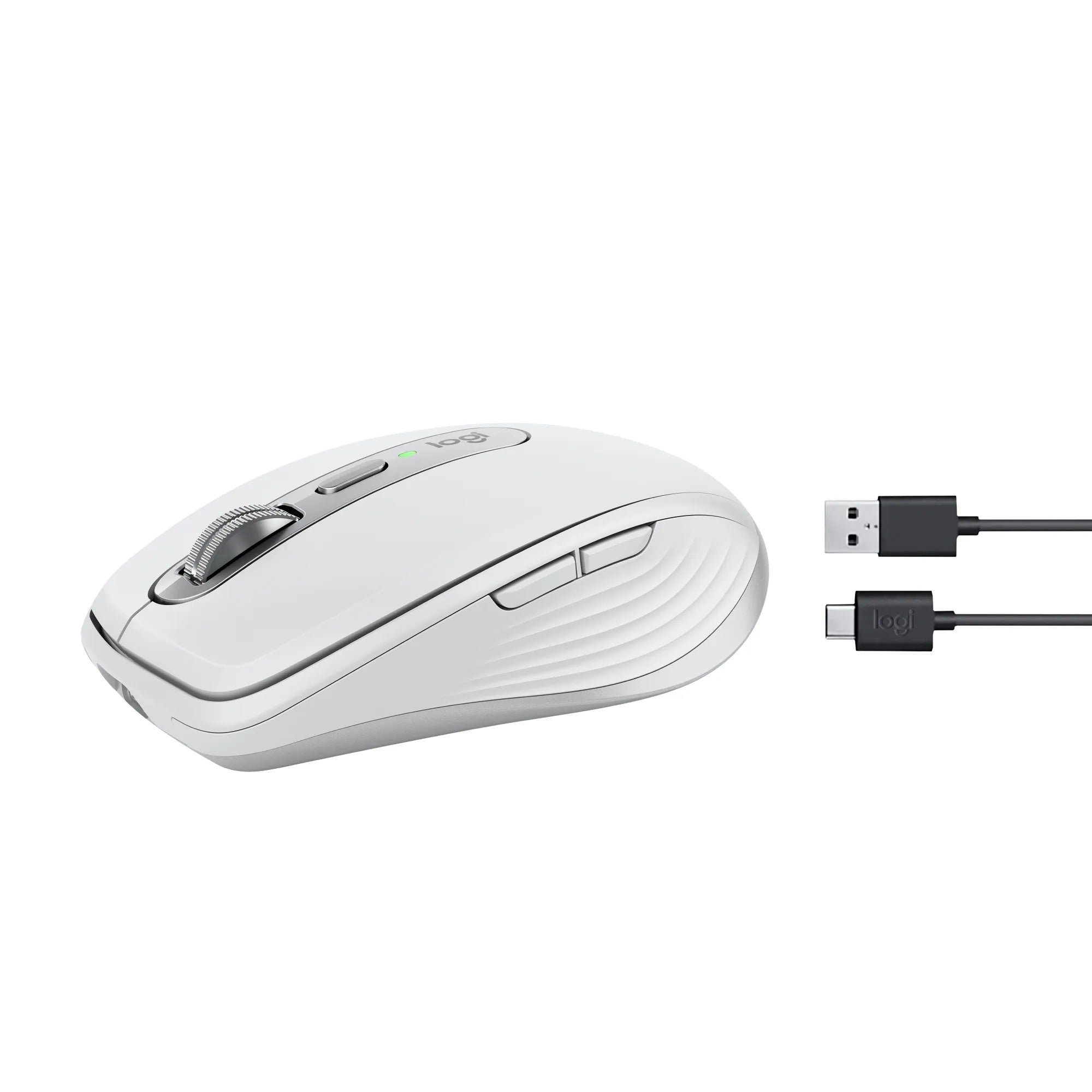 Logitech MX Anywhere 3S, Right-hand, Laser, RF Wireless + Bluetooth, 8000 DPI, Grey, White