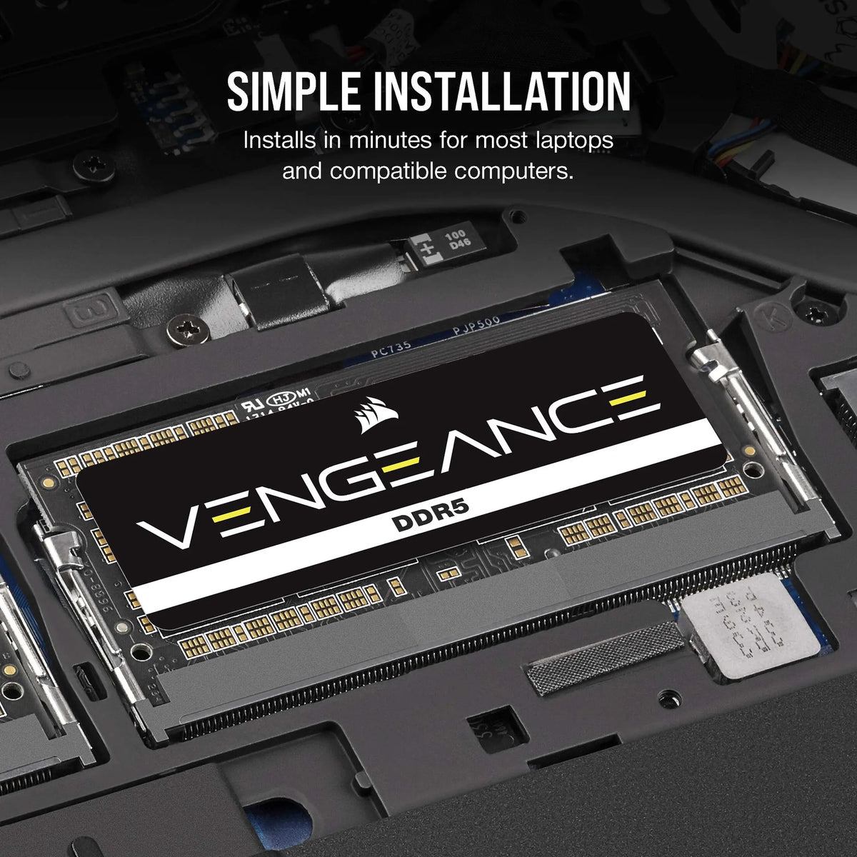 Corsair Vengeance® Series 16GB (1x16GB) DDR5 SODIMM 5600 CL48-48-48-90 1.1V