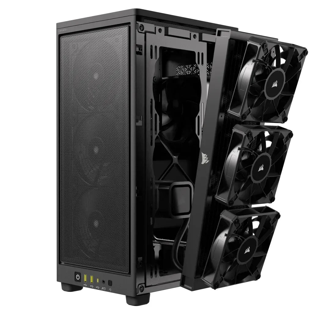 Corsair 2000D AIRFLOW, Small Form Factor (SFF), PC, Black, Mini-ITX, Mesh, 9 cm