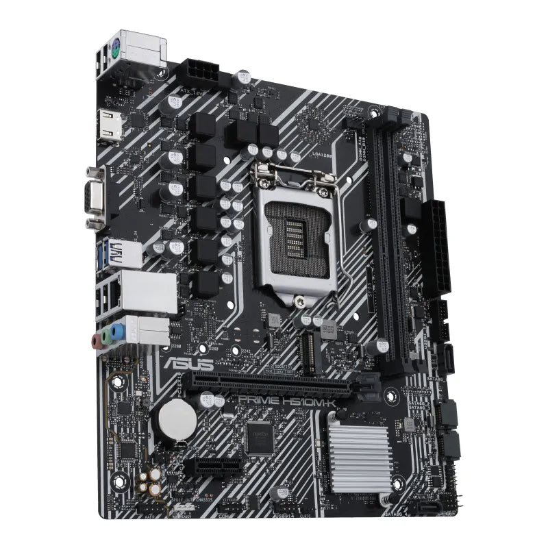 ASUS PRIME H510M-K, Intel, LGA 1200, Intel® Celeron®, Intel® Core™ i3, Intel Core i5, Intel Core i7, Intel Core i9, Intel Pentium G, LGA 1200 (Socket H5), DDR4-SDRAM, 64 GB