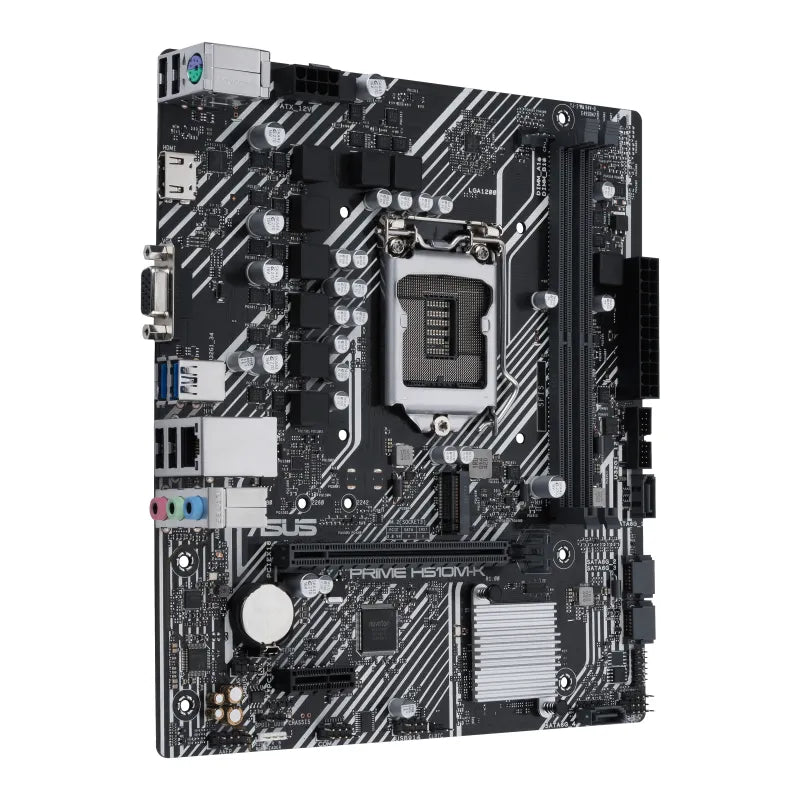 ASUS PRIME H510M-K, Intel, LGA 1200, Intel® Celeron®, Intel® Core™ i3, Intel Core i5, Intel Core i7, Intel Core i9, Intel Pentium G, LGA 1200 (Socket H5), DDR4-SDRAM, 64 GB