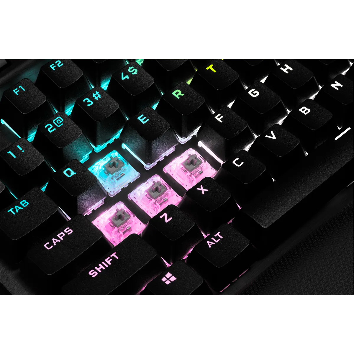 Corsair K70 RGB TKL, Wired, USB, Mechanical, QWERTY, RGB LED, Black