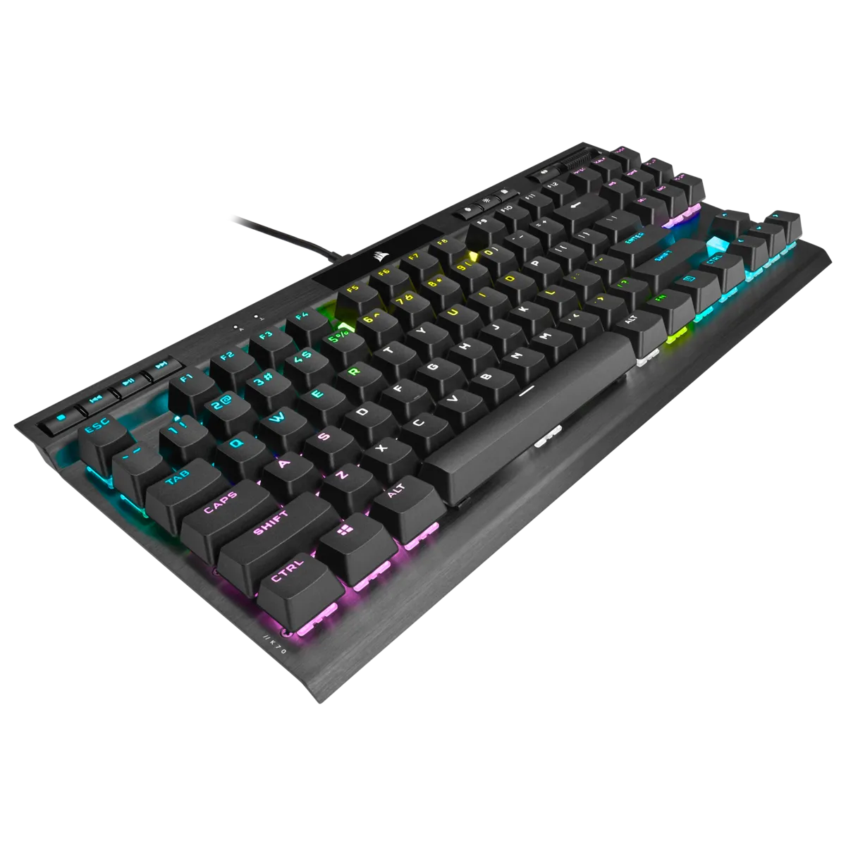 Corsair K70 RGB TKL, Wired, USB, Mechanical, QWERTY, RGB LED, Black