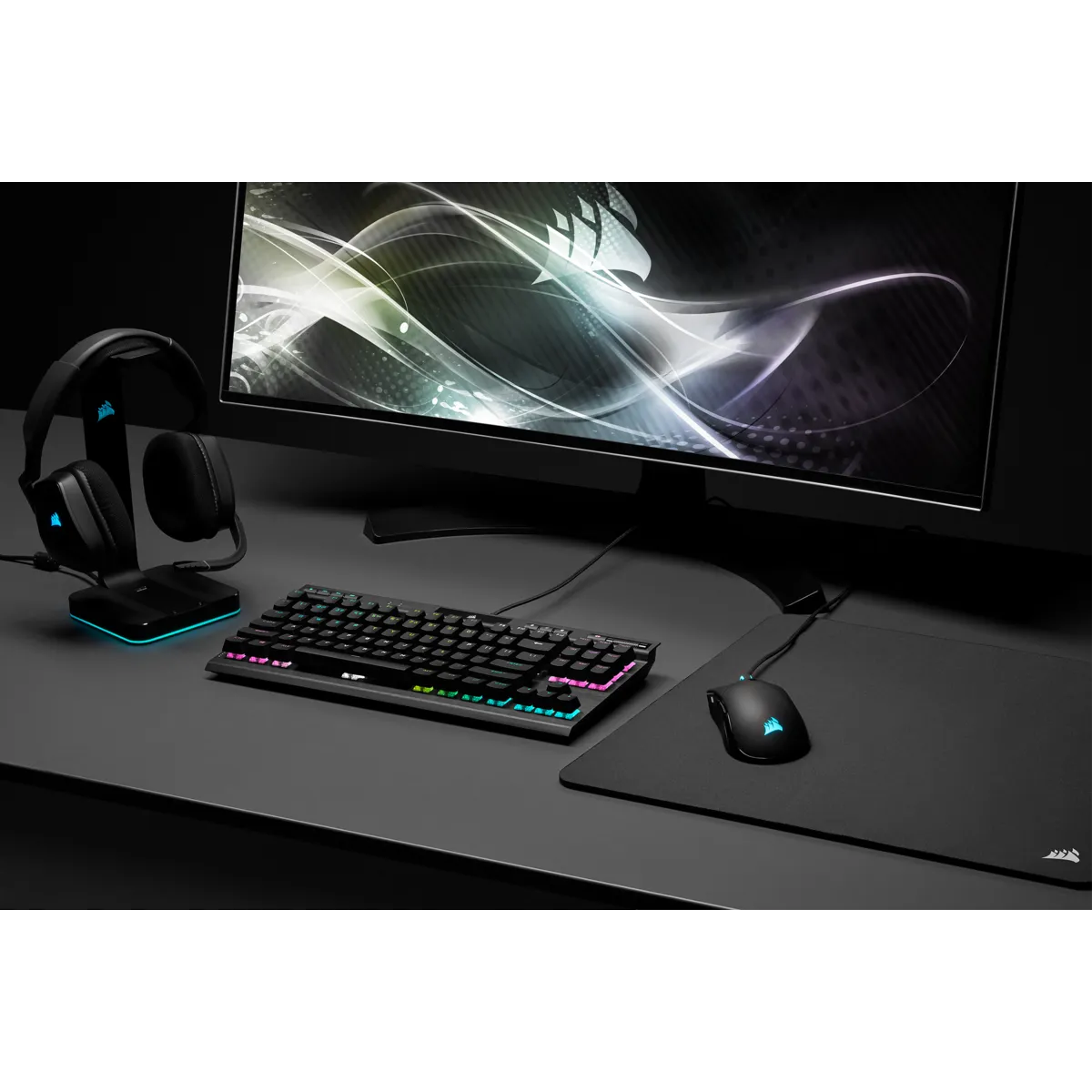 Corsair K70 RGB TKL, Wired, USB, Mechanical, QWERTY, RGB LED, Black