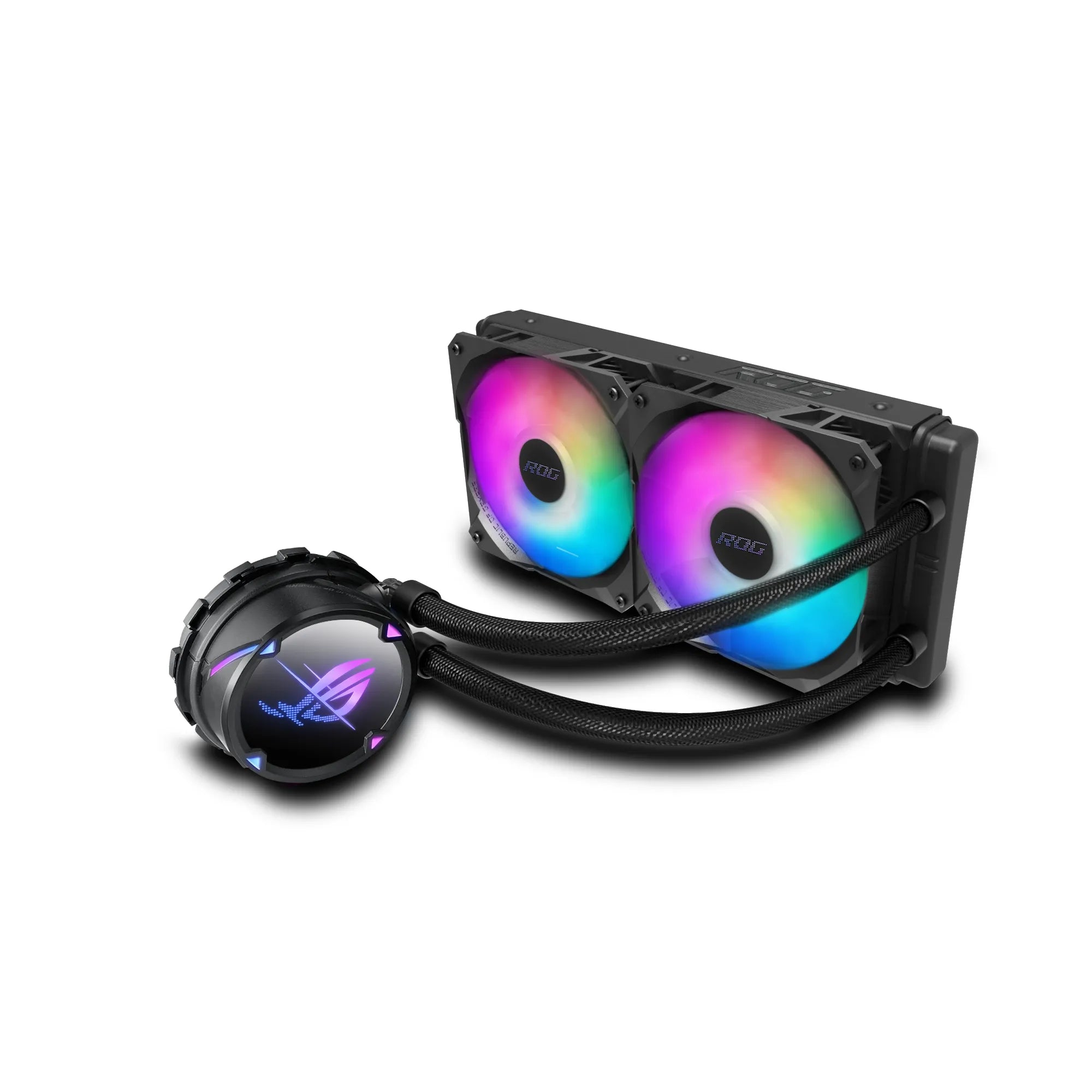 ASUS ROG STRIX LC II 240 ARGB, All-in-one liquid cooler, 12 cm, 80.95 cfm, 137.5 m³/h, Black, White