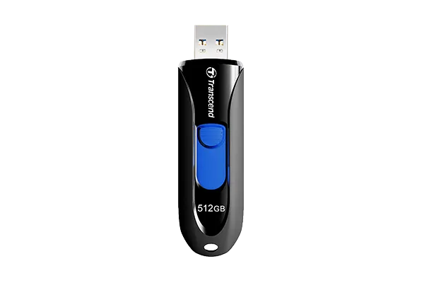 Transcend JetFlash 790, 512 GB, USB Type-A, 3.2 Gen 1 (3.1 Gen 1), Slide, 18 g, Black