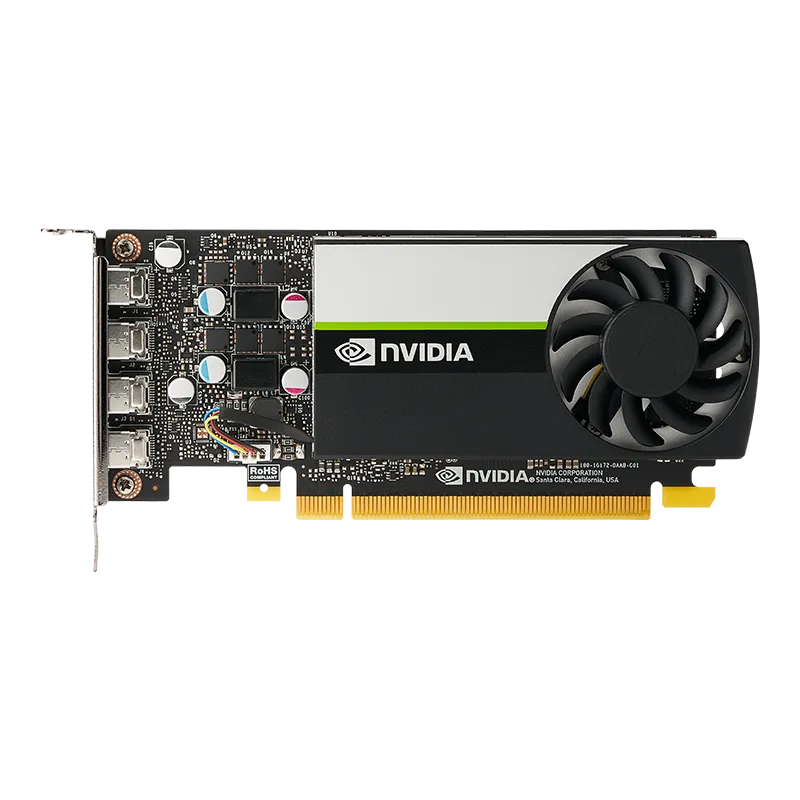 PNY VCNT1000-8GB-PB, T1000, 8 GB, GDDR6, 128 bit, 7680 x 4320 pixels, PCI Express x16 3.0