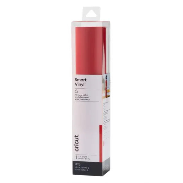 Cricut Smart Vinyl Permanent, Heat transfer vinyl roll, Red, Monotone, 330 mm, 3.7 m