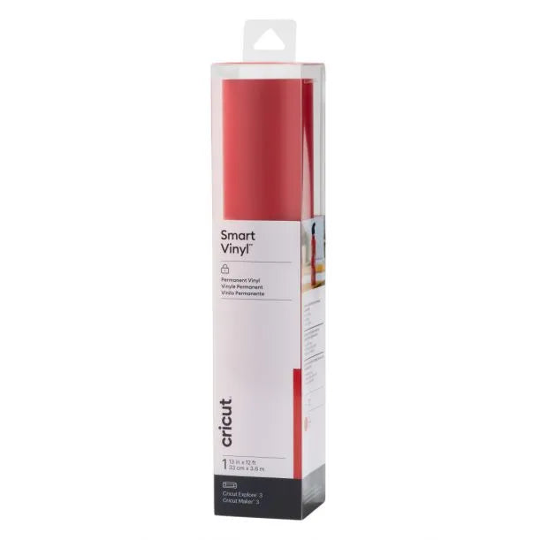 Cricut Smart Vinyl Permanent, Heat transfer vinyl roll, Red, Monochromatic, 330 mm, 3700 mm