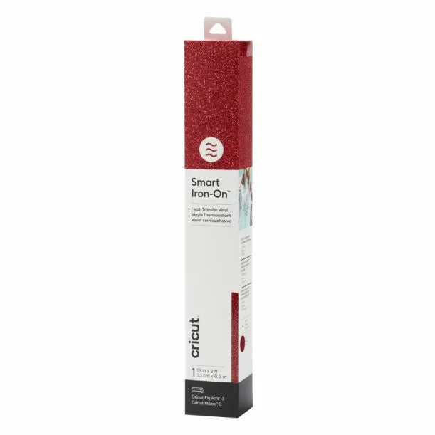 Cricut Smart Iron-On, Heat transfer vinyl roll, Red, Monotone, Glitter, 330 mm, 90 cm