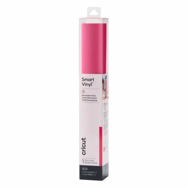 Cricut Smart Vinyl Permanent, Heat transfer vinyl roll, Pink, Monotone, Glossy, 330 mm, 90 cm