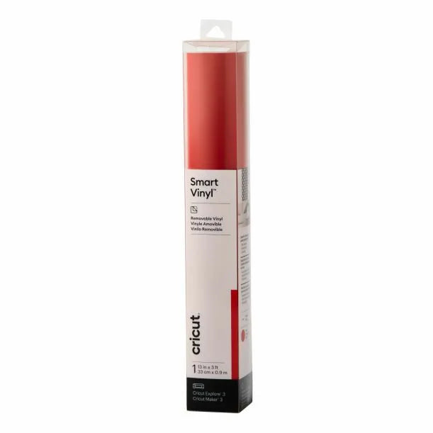 Cricut Smart Vinyl Removable, Heat transfer vinyl roll, Red, Monotone, Glossy, 330 mm, 90 cm