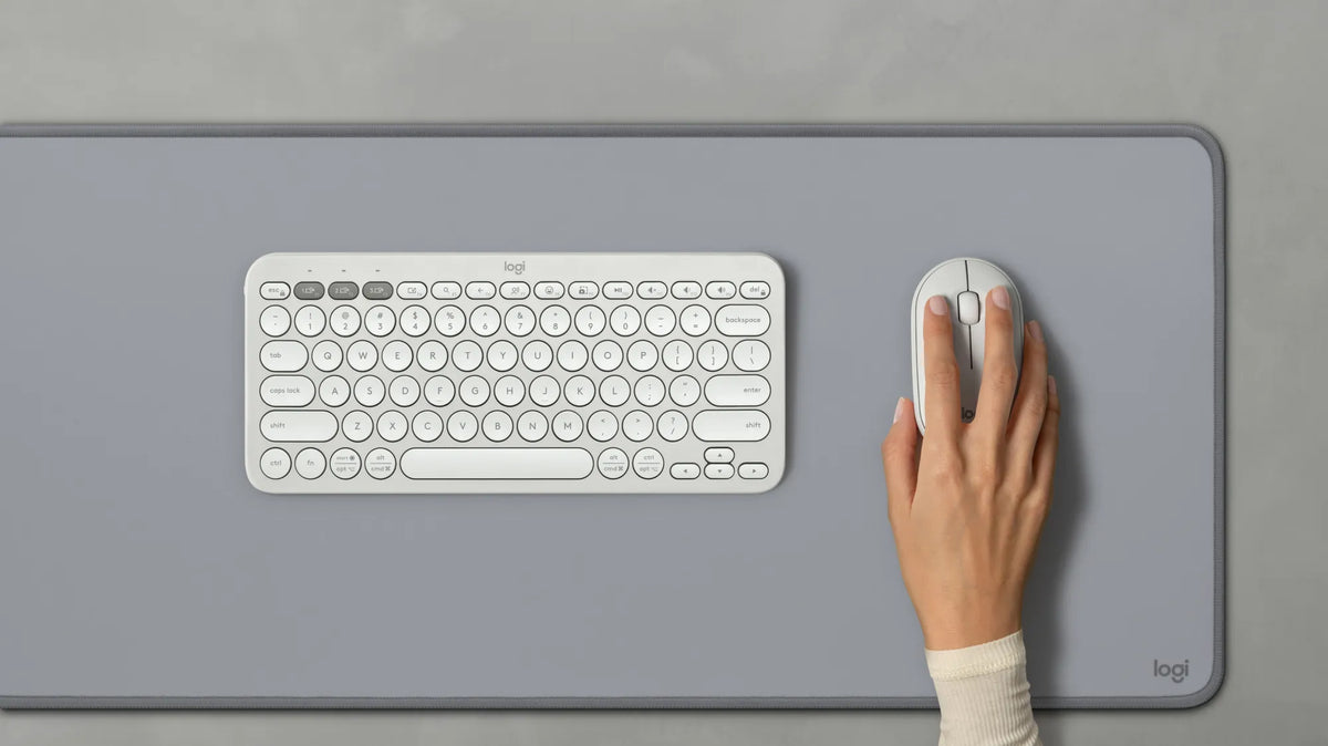 LOGI Pebble Mouse 2 M350s Wireless mouse - Tonal White