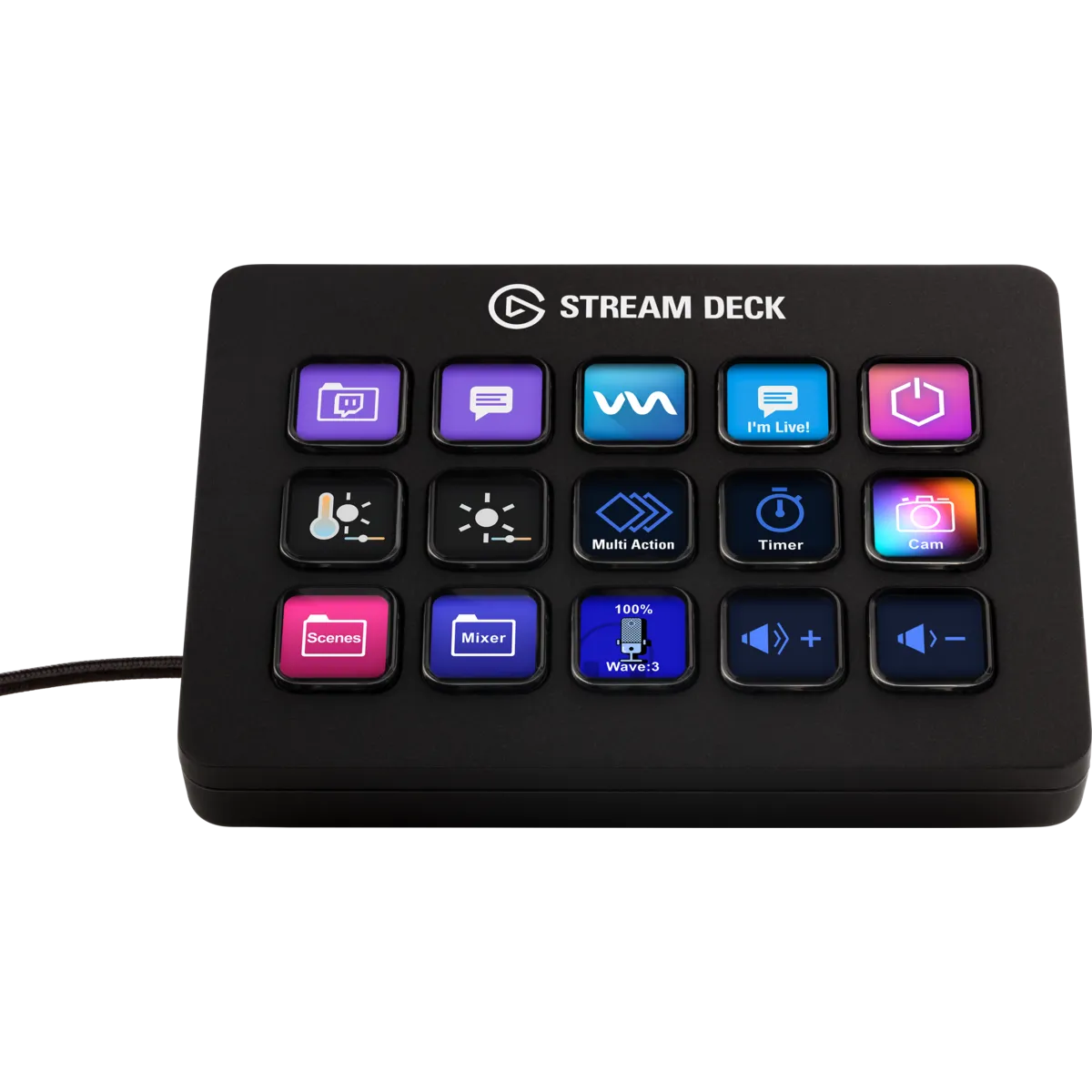 Corsair Stream Deck MK.2, Black, 15 buttons, Windows 10 x64, Mac OS X 10.13 High Sierra, Mac OS X 10.14 Mojave, Mac OS X 10.15 Catalina, Mac OS X 10.15.3..., Box, 118 mm