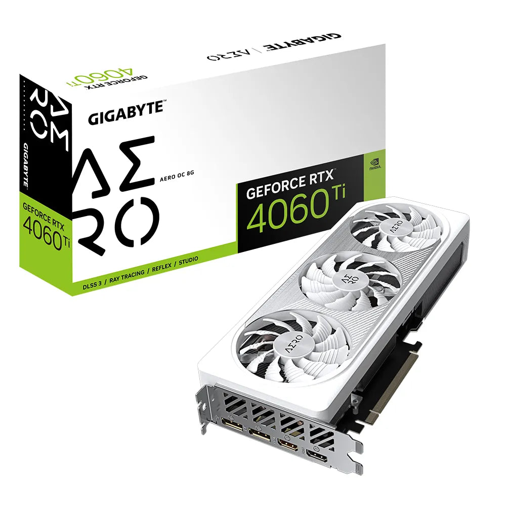 Gigabyte GeForce RTX 4060 Ti AERO OC 8G, GeForce RTX 4060 Ti, 8 GB, GDDR6, 128 bit, 7680 x 4320 pixels, PCI Express 4.0