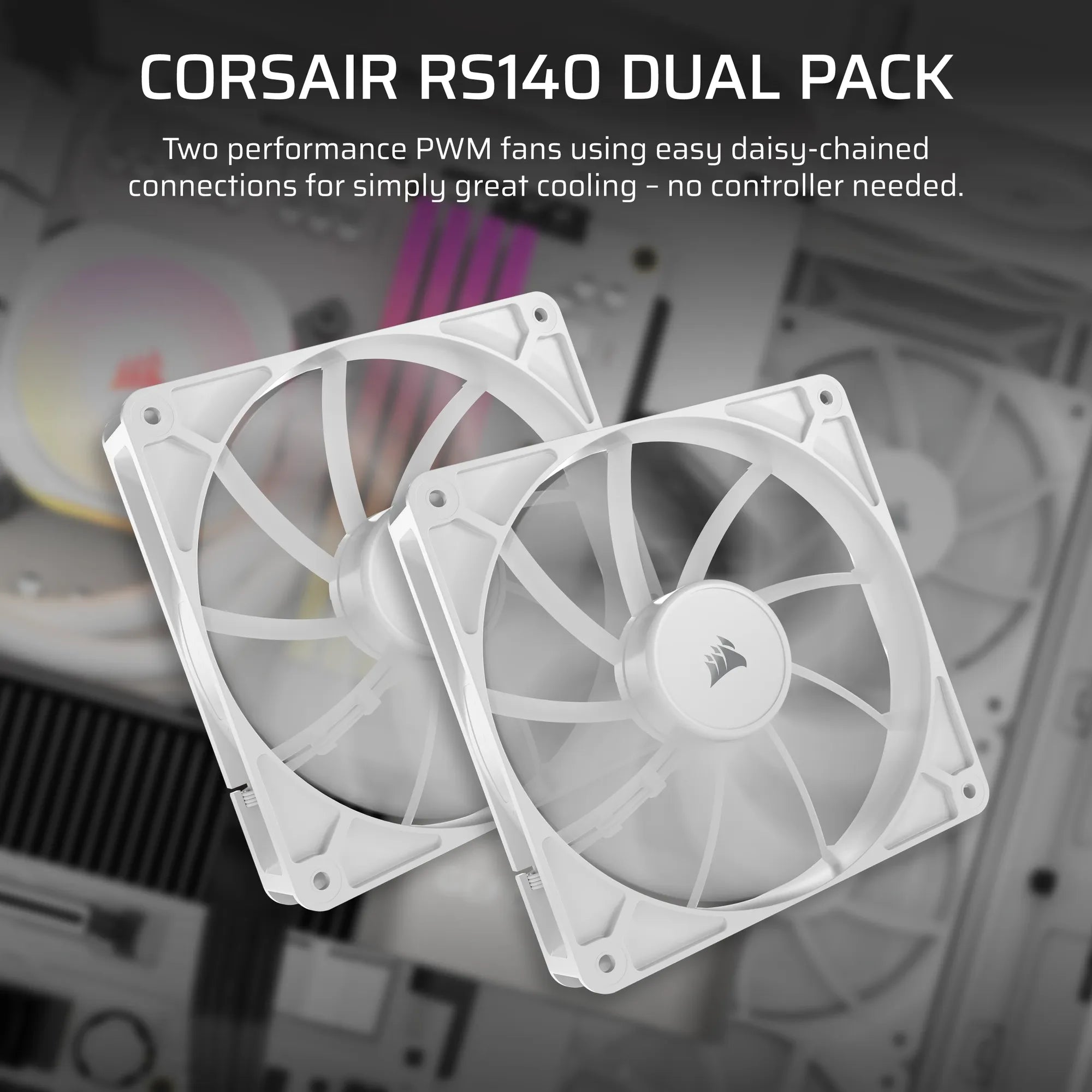 Corsair RS140, Fan, 14 cm, 330 RPM, 1700 RPM, 36 dB, 95.5 cfm