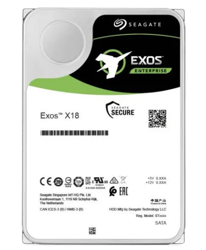 Seagate Exos X18, 10 TB, 7200 RPM, 256 MB, 3.5", Serial ATA III