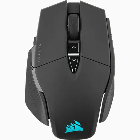 Corsair M65 RGB ULTRA WIRELESS, Right-hand, Optical, RF Wireless + Bluetooth + USB Type-A, 26000 DPI, Black