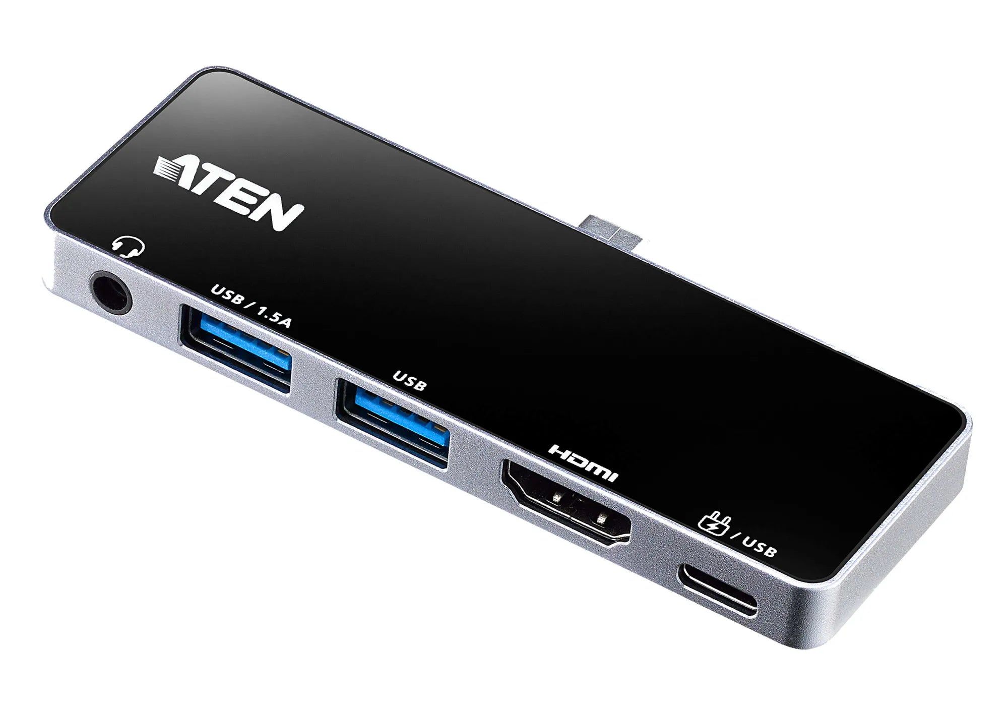 ATEN UH3238, Docking, USB 3.2 Gen 1 (3.1 Gen 1) Type-C, 92 W, 3.5 mm, Black, Silver, 4K Ultra HD