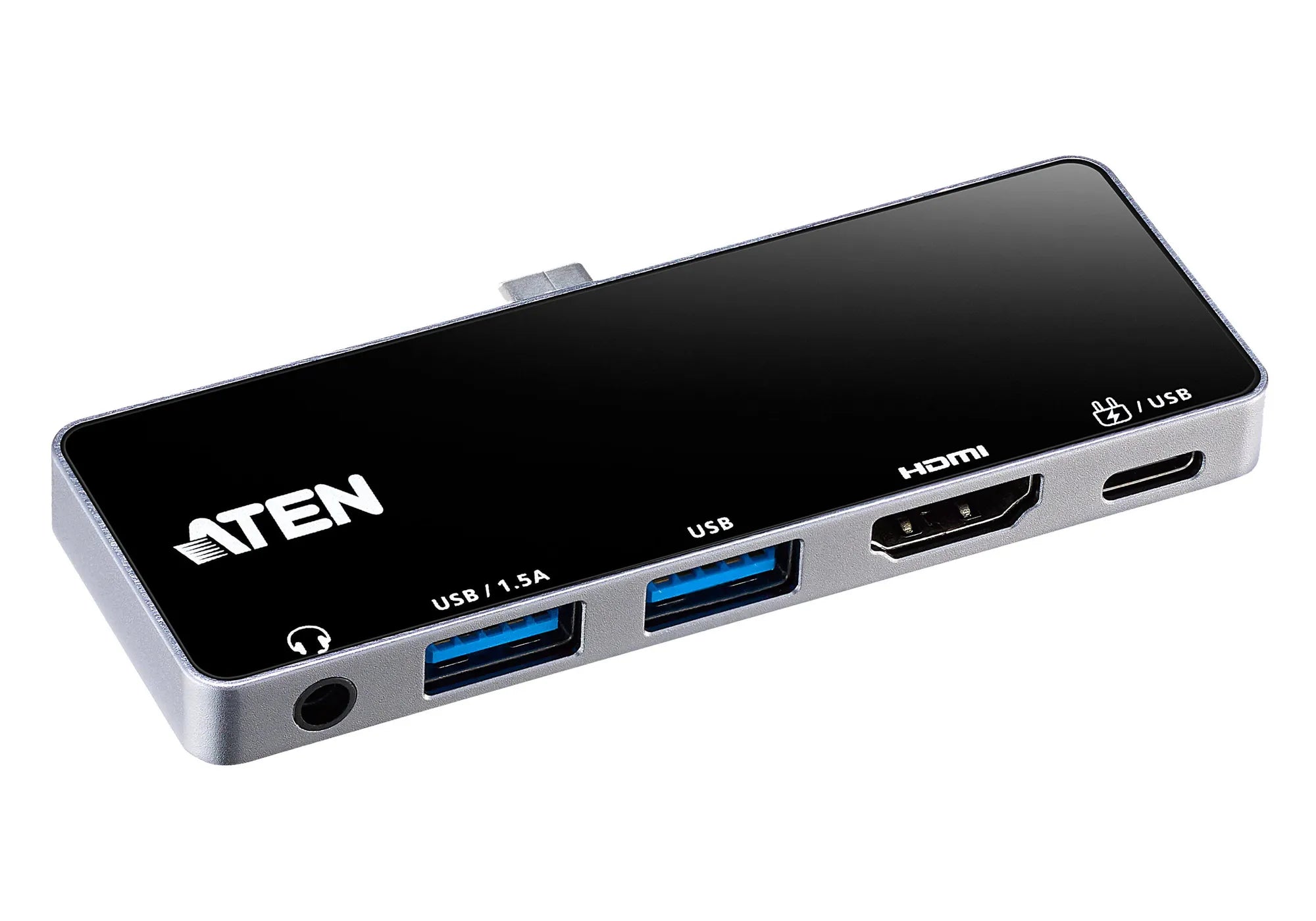 ATEN UH3238, Docking, USB 3.2 Gen 1 (3.1 Gen 1) Type-C, 92 W, 3.5 mm, Black, Silver, 4K Ultra HD